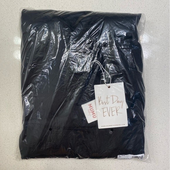 NWT Show Me Your Mumu Florentine Maxi Dress Black Stretch Size Small - Picture 5 of 7